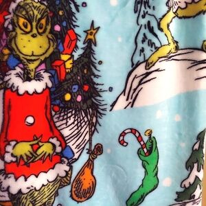 Grinch Blue Holiday Throw